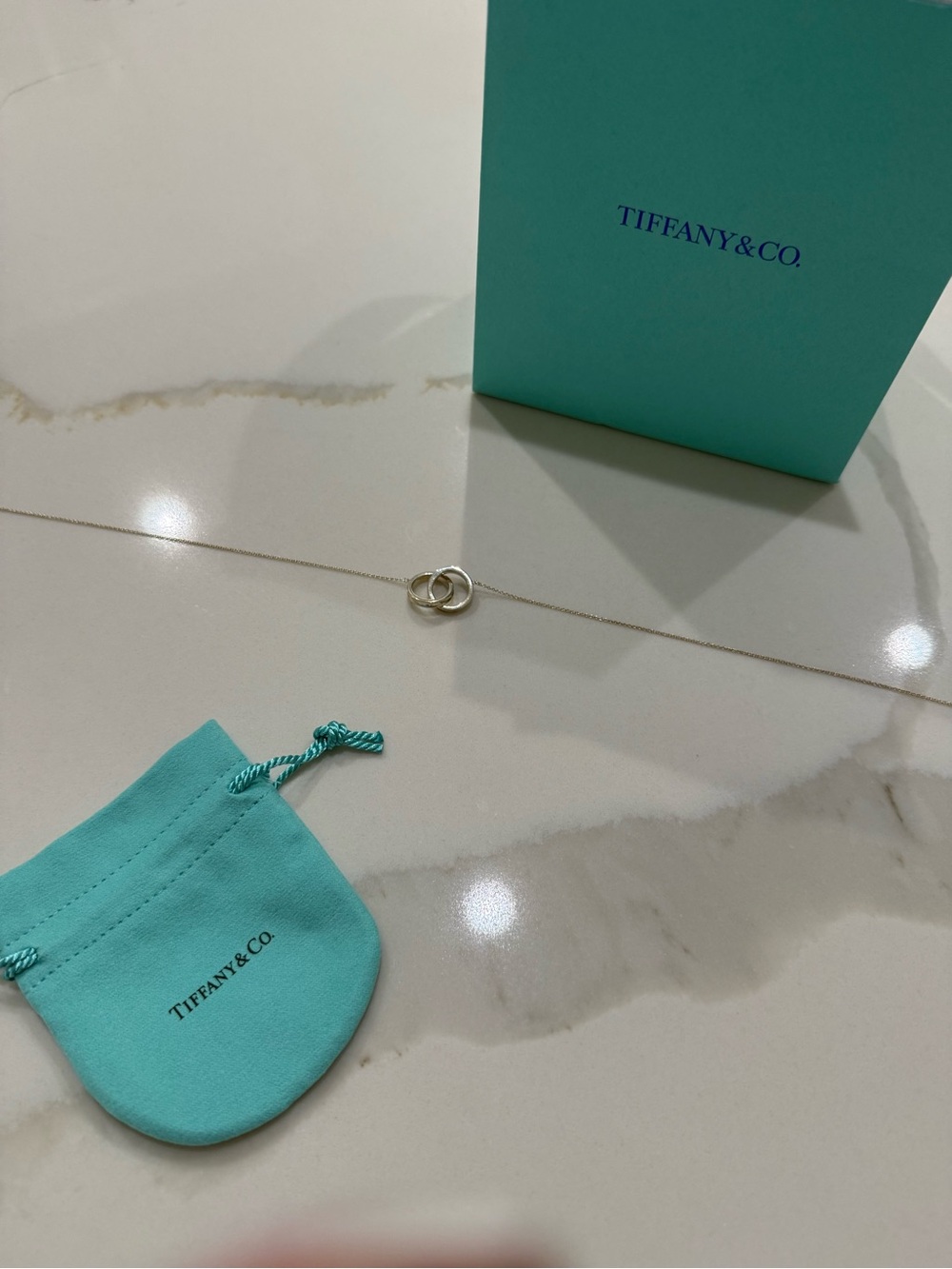 Tiffany & Co 1837 Double Interlocking Circle Sterling Necklace